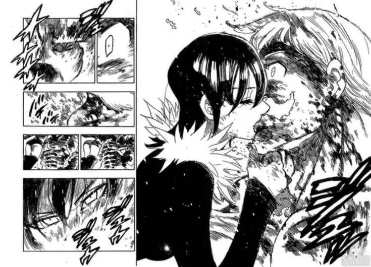 Panel-panel Manga yang Menarik dari Nanatsu no Taizai Gambar panel-panel manga Tujuh Dosa Mematikan