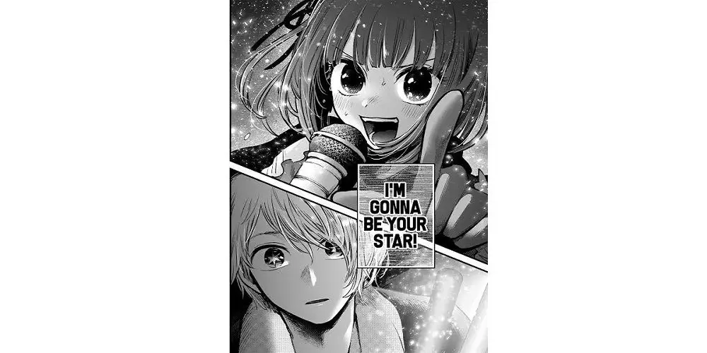 Panel-panel manga Oshi no Ko yang menegangkan