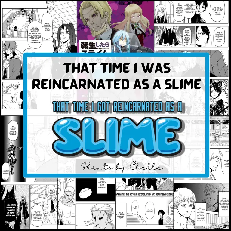 Berbagai panel manga slime yang menarik