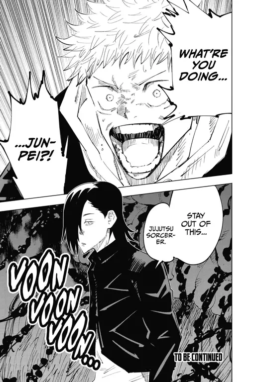 Panel-panel manga dari chapter 253 Jujutsu Kaisen