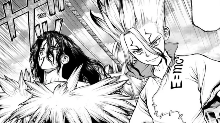 Gambar halaman-halaman manga Dr. Stone