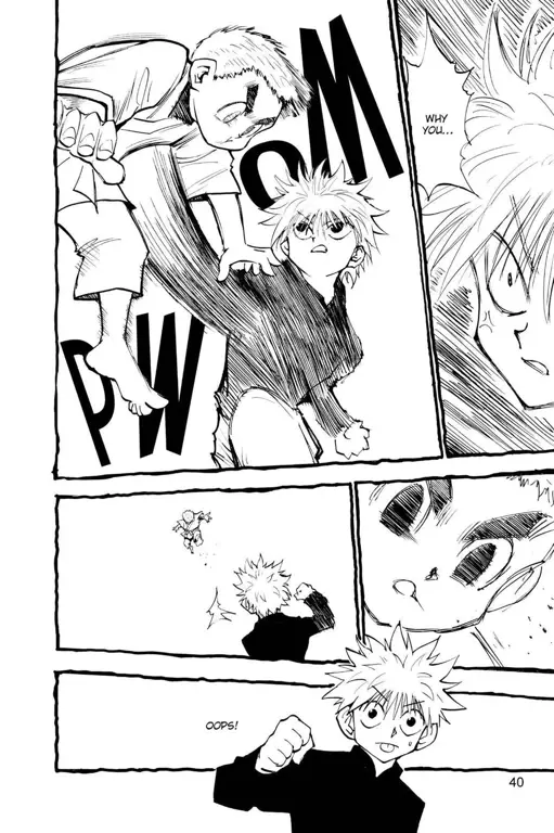 Gambar panel-panel manga dari Hunter x Hunter