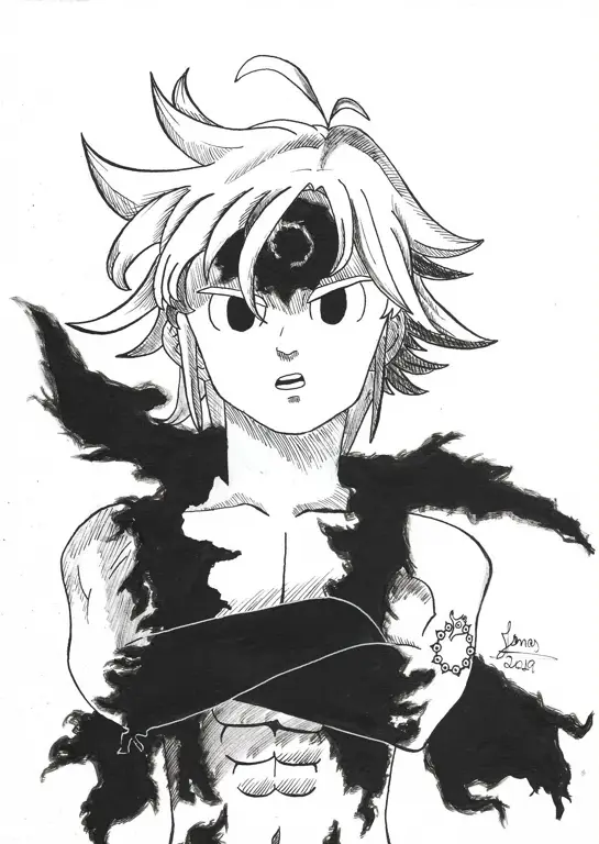 Gambar panel-panel manga Nanatsu no Taizai