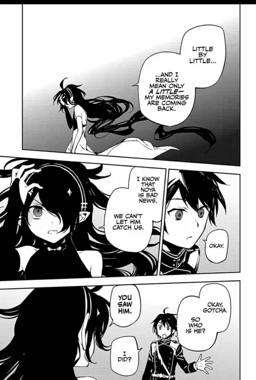 Gambar panel-panel manga Seraph of the End