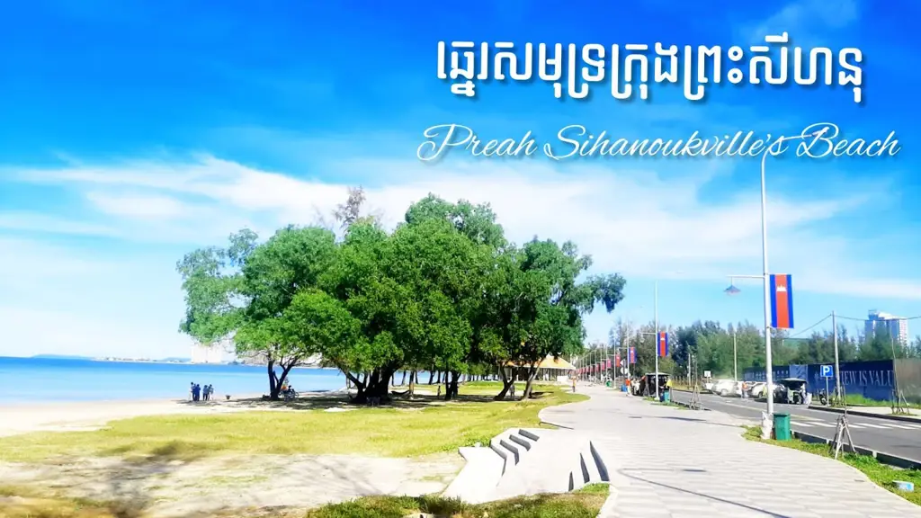 Foto pantai Sihanoukville di hari yang cerah