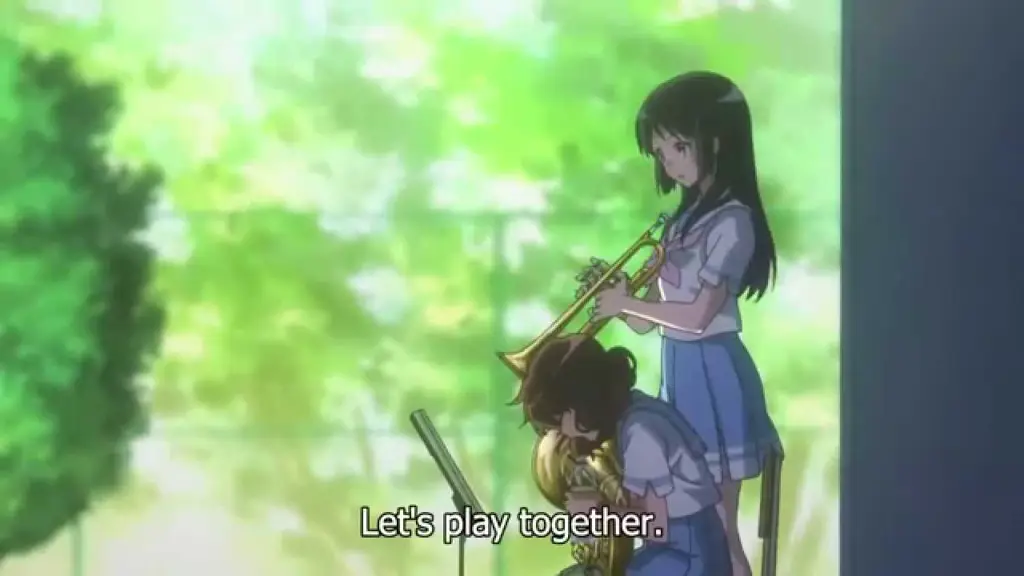 Kumiko dan teman-temannya dalam klub musik di Hibike! Euphonium season 2