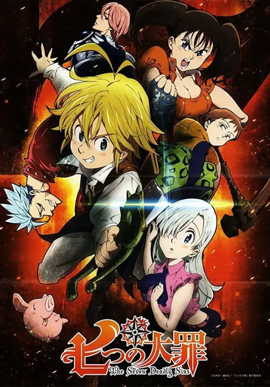 Para anggota Seven Deadly Sins Karakter-karakter utama di Nanatsu no Taizai