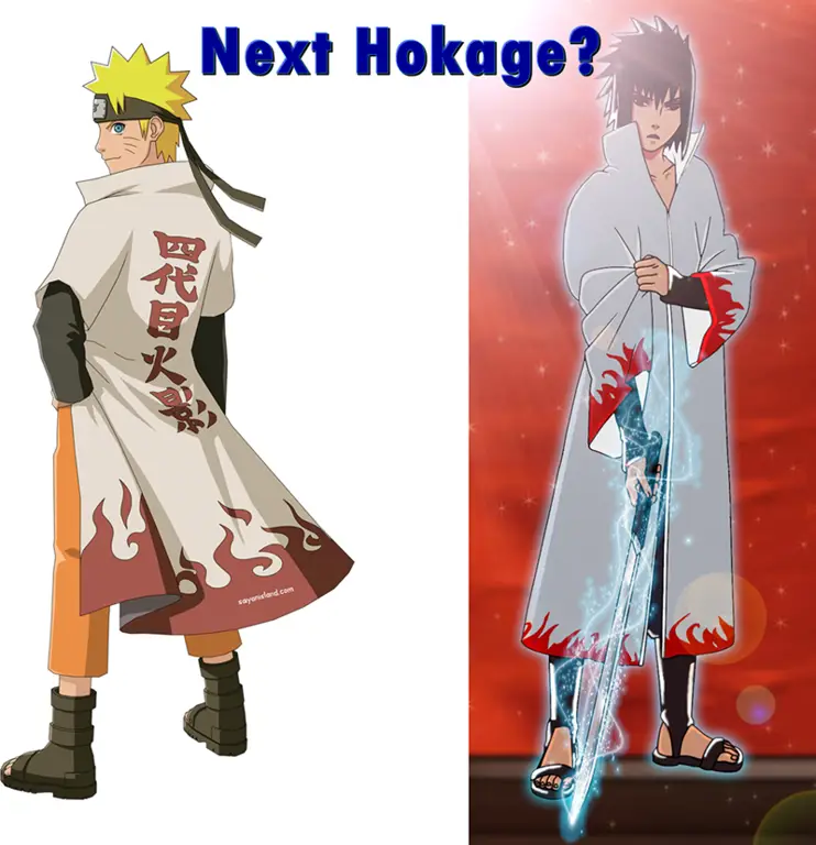 Para Calon Pemimpin Konoha Gambar yang menampilkan berbagai calon Hokage