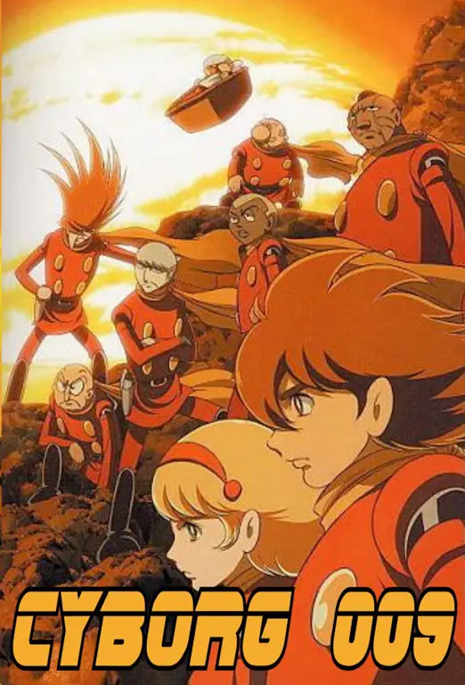 Gambar para karakter Cyborg 009 versi 1979