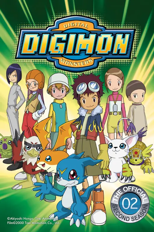 Karakter Digimon Adventure 02 dengan Digivice mereka