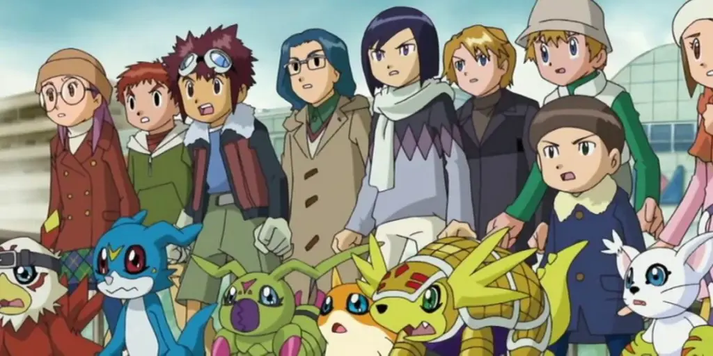 Gambar karakter-karakter utama Digimon Adventure 02