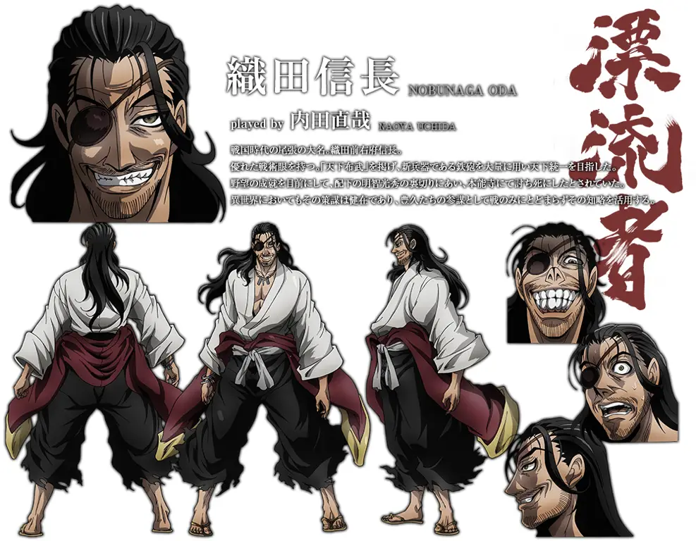 Gambar karakter-karakter utama di anime Drifters