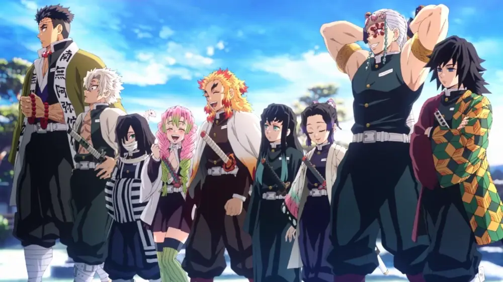 Gambar pelatihan para Hashira di Kimetsu no Yaiba