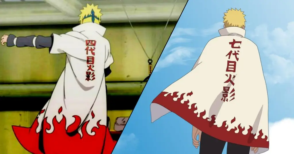 Gambar para Hokage yang direanimasi dalam Perang Dunia Shinobi Keempat