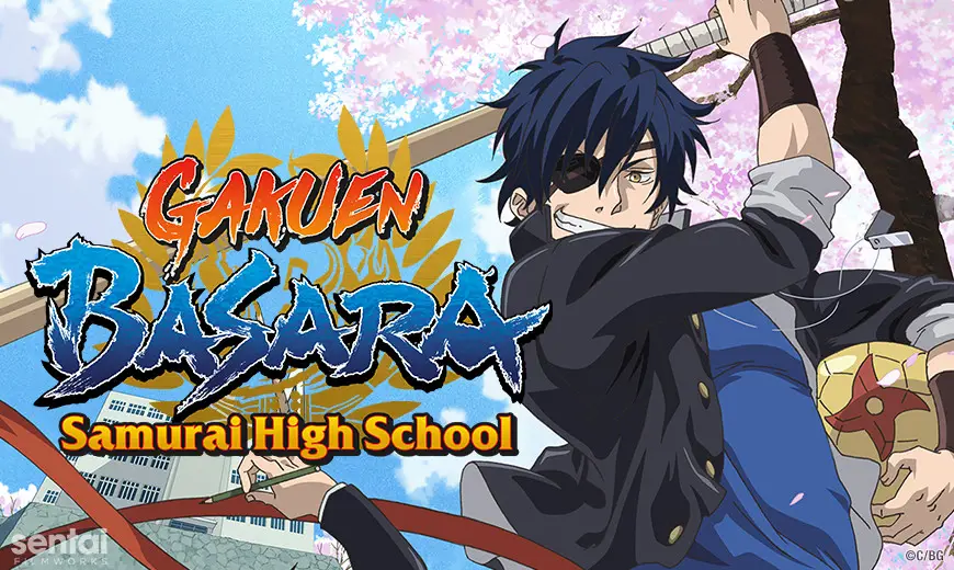 Karakter Gakuen Basara dengan seragam sekolah