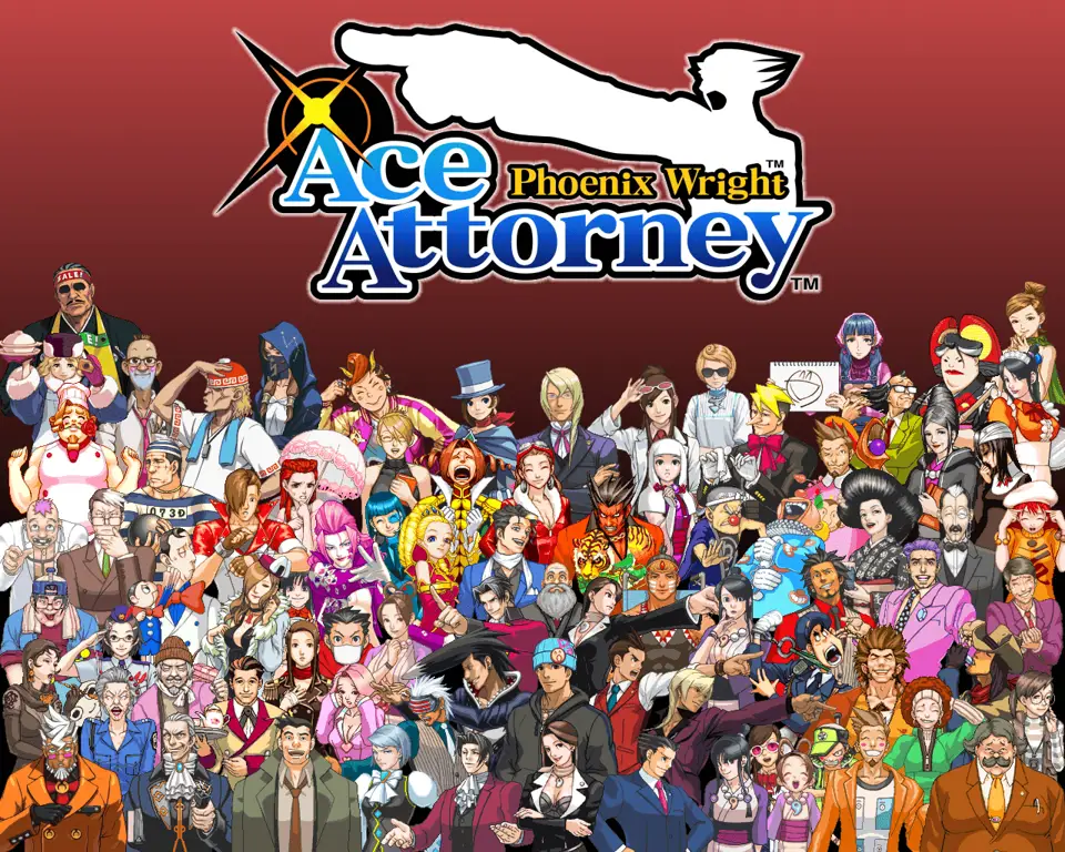 Gambar beberapa karakter dari game Ace Attorney