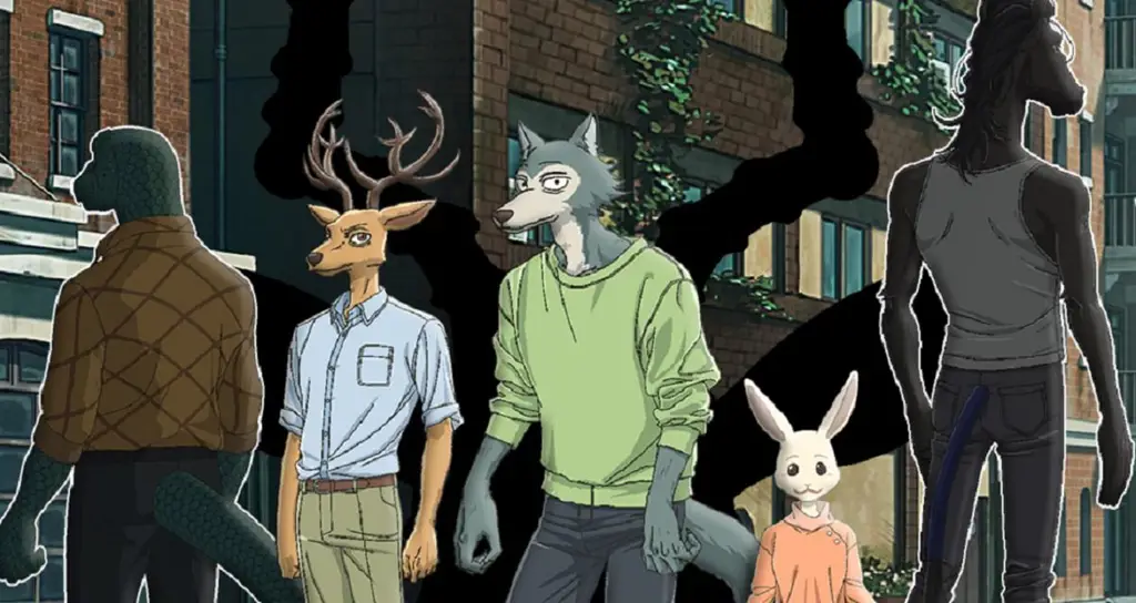 Gambar berbagai karakter dari Anime Beastars