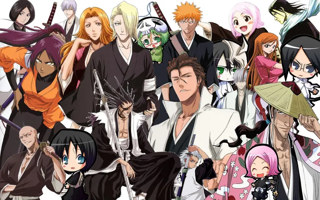 Gambar karakter-karakter utama dalam anime Bleach