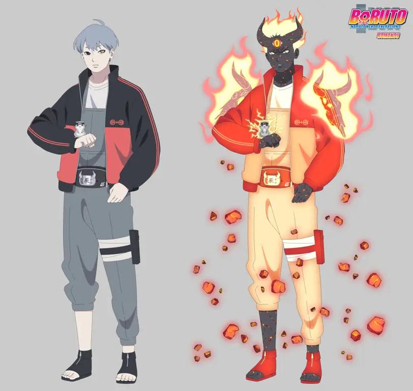 Gambar desain karakter Boruto