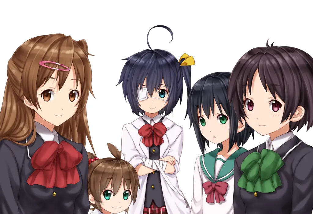 Gambar para karakter dalam anime Chuunibyou Demo Koi ga Shitai!