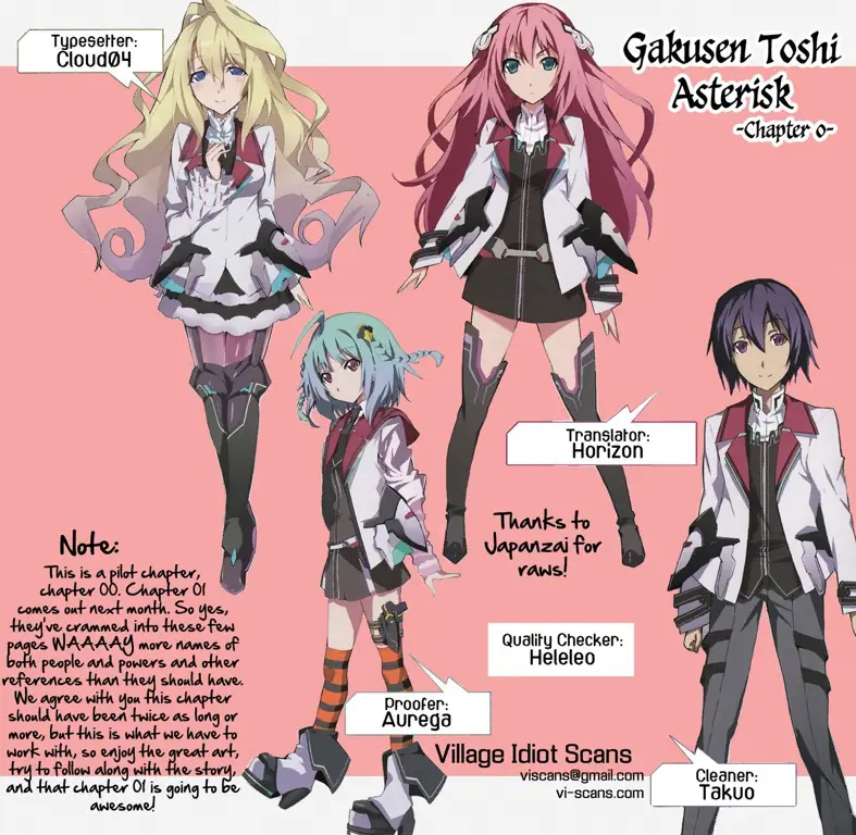 Karakter-karakter utama dalam anime Gakusen Toshi Asterisk