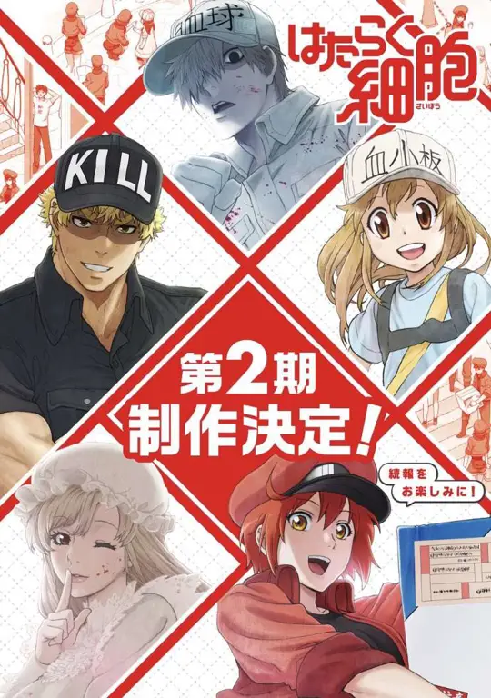 Karakter-karakter dalam Hataraku Saibou Season 2