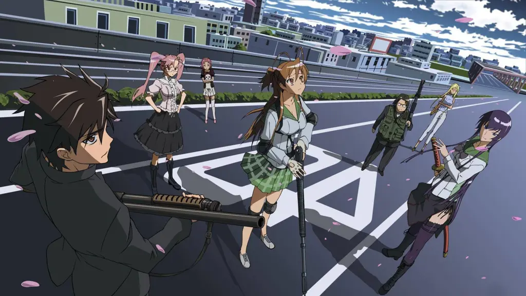 Karakter-karakter utama dalam anime Highschool of the Dead