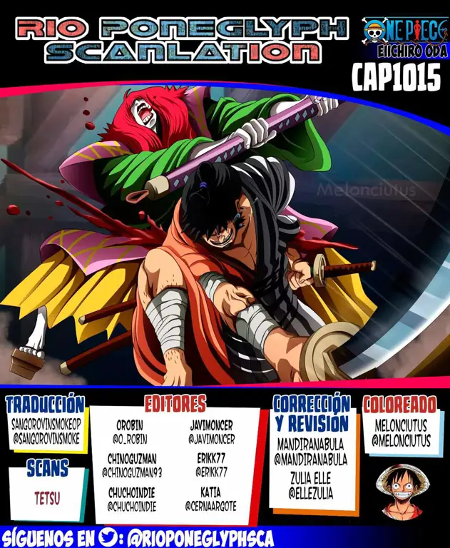 Para karakter dalam One Piece episode 1015 Karakter-karakter One Piece di episode 1015