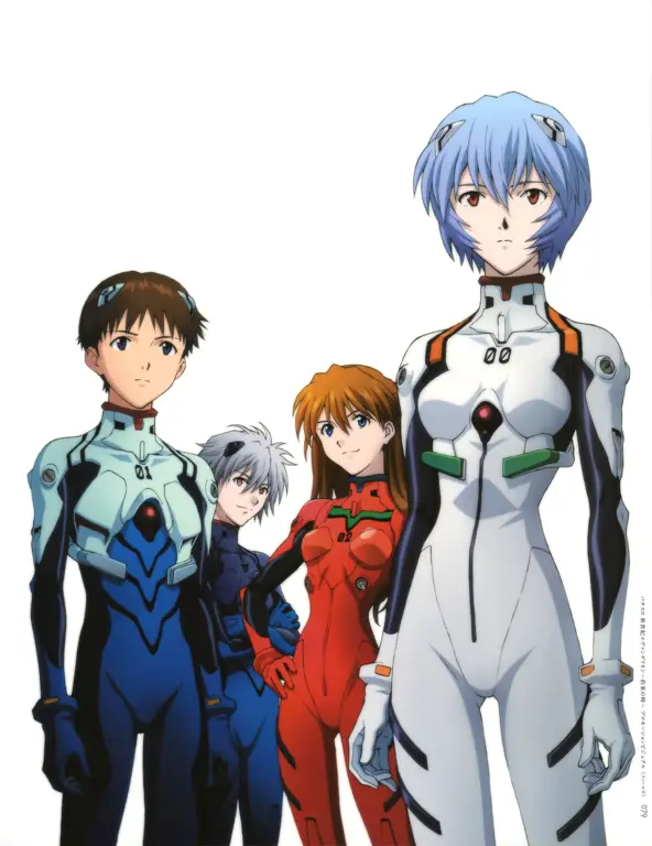 Gambar karakter utama Neon Genesis Evangelion