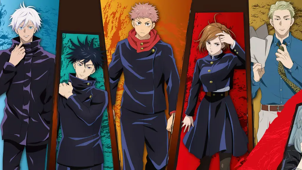 Para Karakter Jujutsu Kaisen Sejumlah karakter Jujutsu Kaisen berkumpul