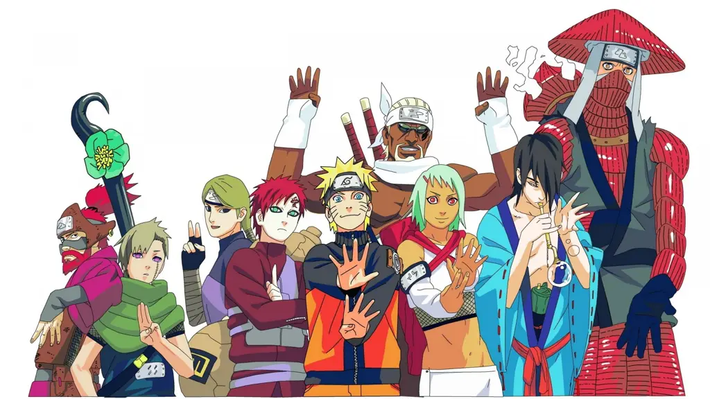 Gambar karakter-karakter utama Naruto Shippuden