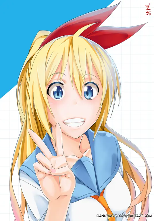 Gambar para karakter utama Nisekoi