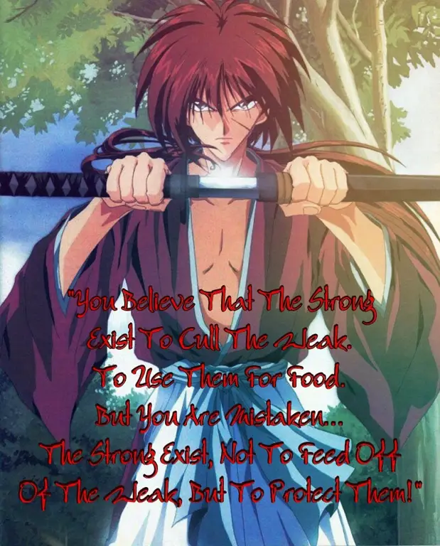 Gambar karakter-karakter utama dalam anime Rurouni Kenshin