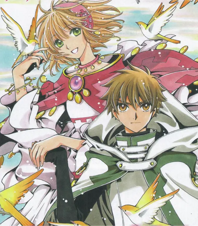 Ilustrasi karakter-karakter utama dalam anime Tsubasa: Reservoir Chronicle