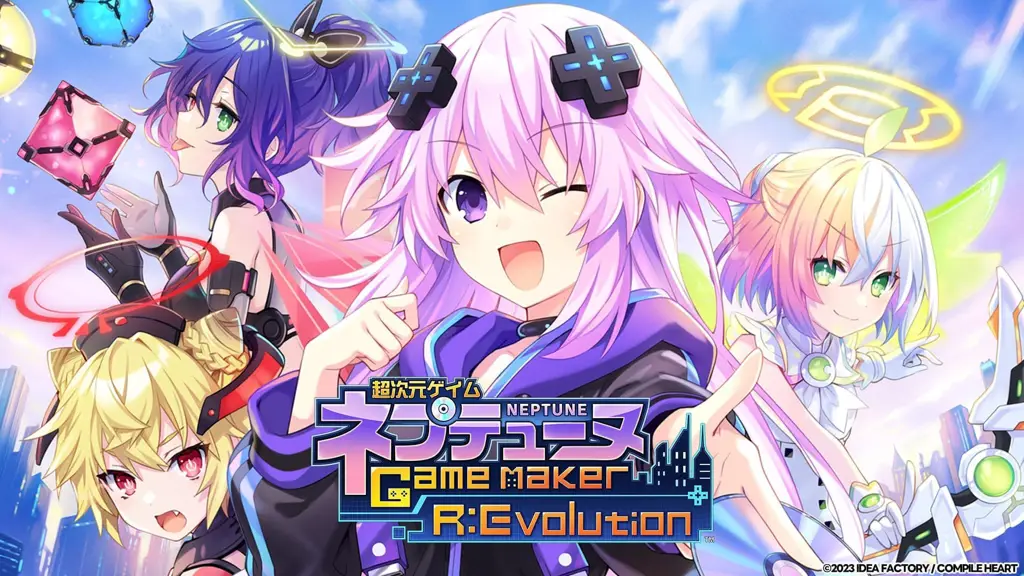 Gambar karakter-karakter utama dalam Choujigen Game Neptune