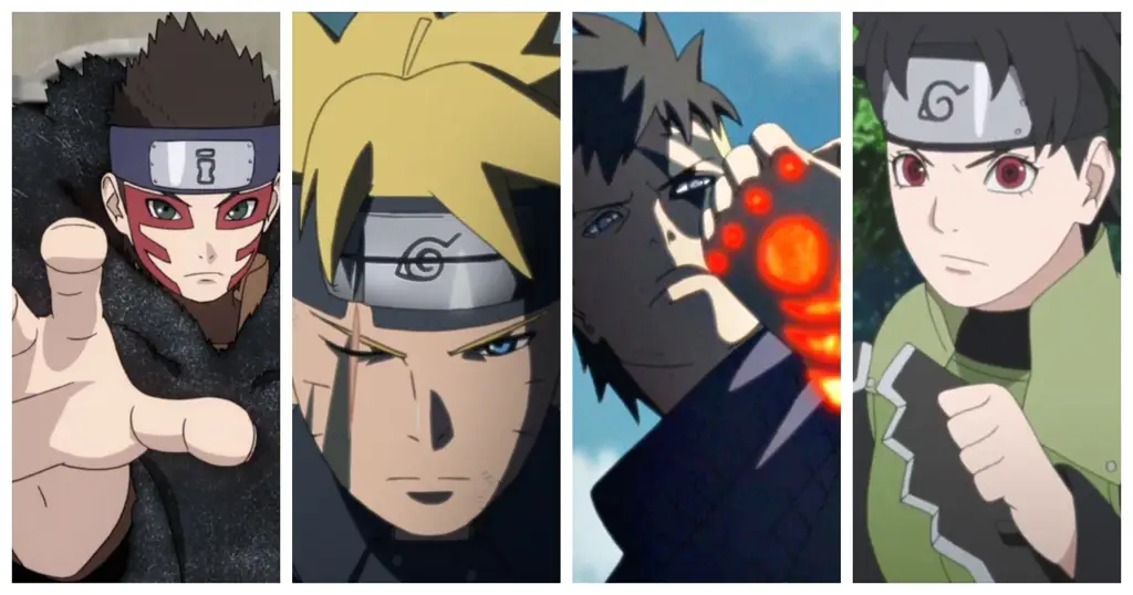 Gambar karakter-karakter utama di Boruto