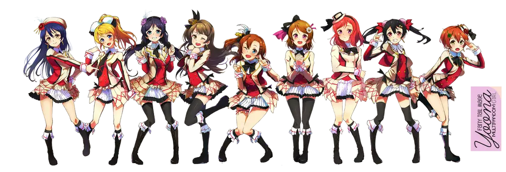 Gambar para karakter Love Live! School Idol Project