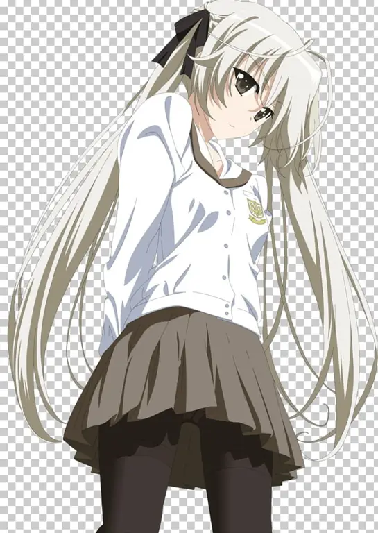 Gambar para karakter utama dalam Yosuga no Sora