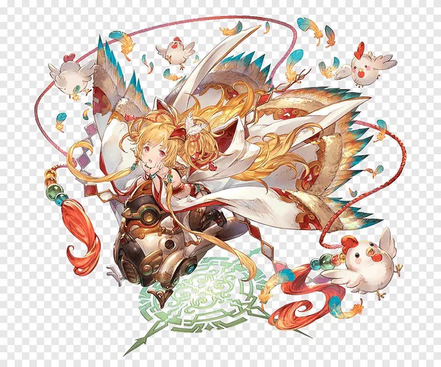 Gambar para karakter utama Granblue Fantasy