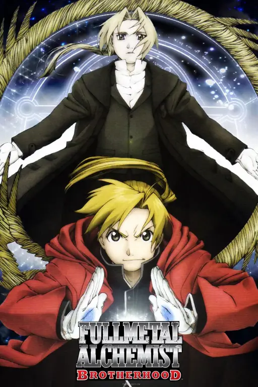 Gambar para karakter utama dalam Fullmetal Alchemist Brotherhood