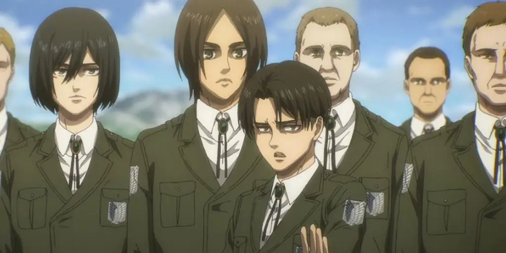 Gambar para karakter utama Attack on Titan Season 4