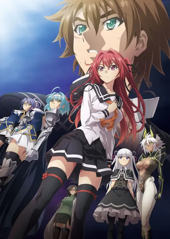 Gambar para karakter dalam anime Shinmai Maou no Testament