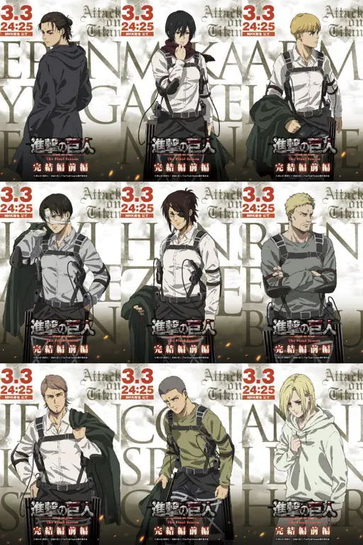 Karakter-karakter di Attack on Titan Season 4