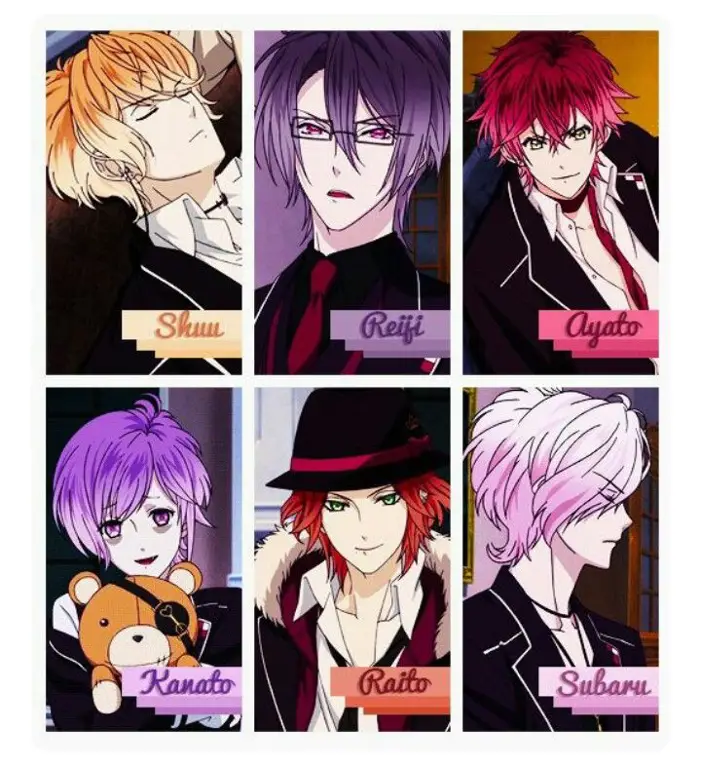 Gambar para karakter Diabolik Lovers