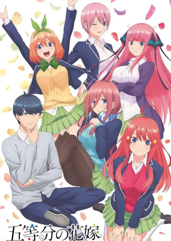 Gambar para karakter utama Gotoubun no Hanayome