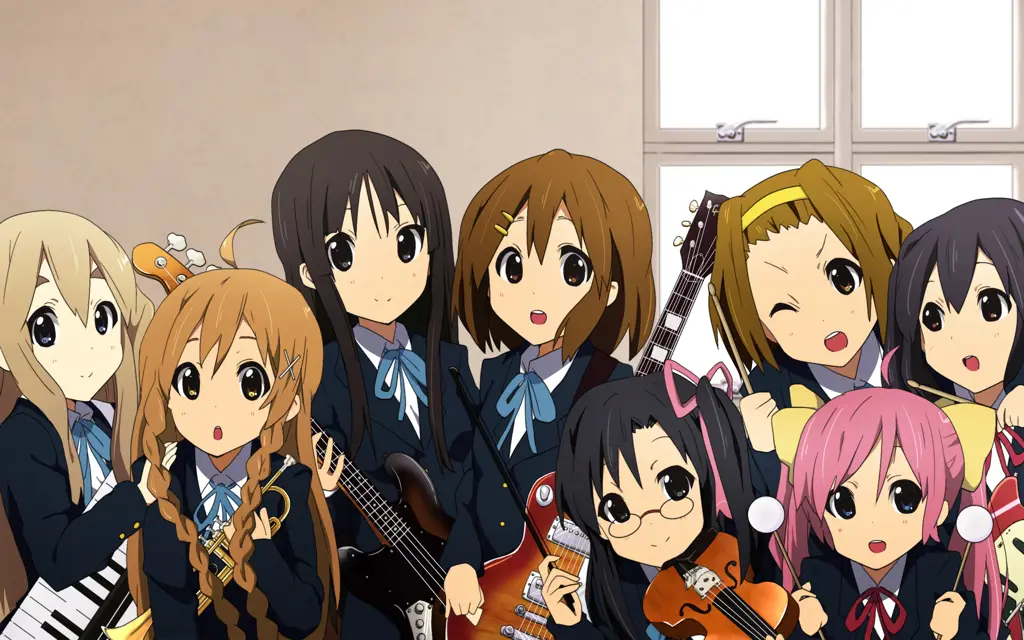 Gambar para karakter utama K-On!