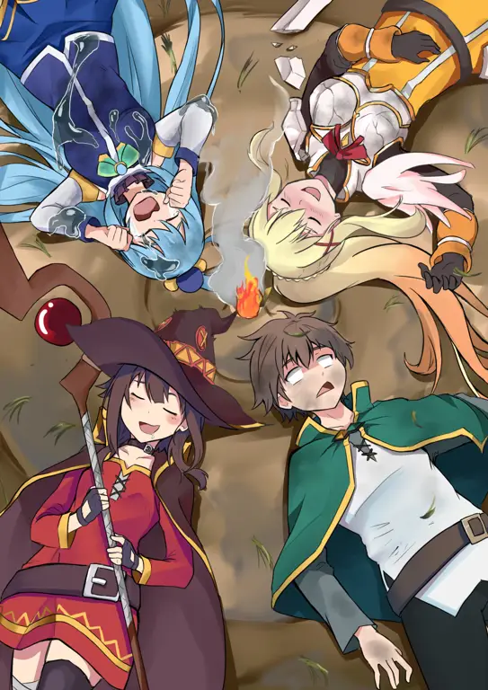 Gambar para karakter KonoSuba