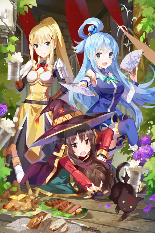 Gambar para karakter Konosuba