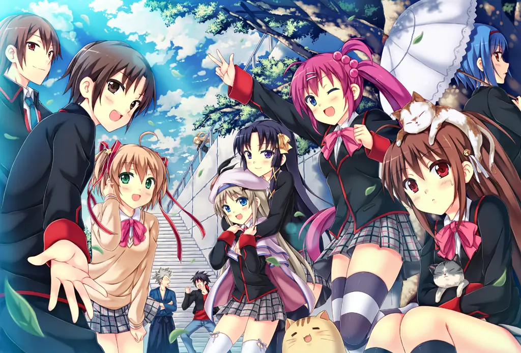 Gambar para karakter Little Busters!