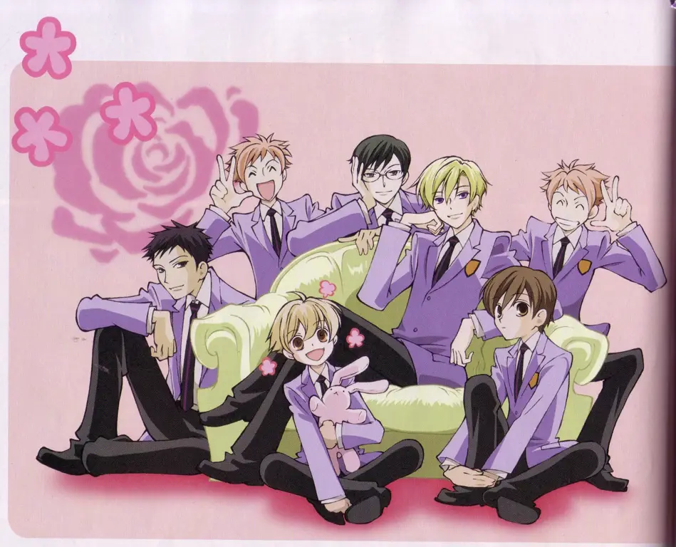 Gambar para karakter Ouran High School Host Club